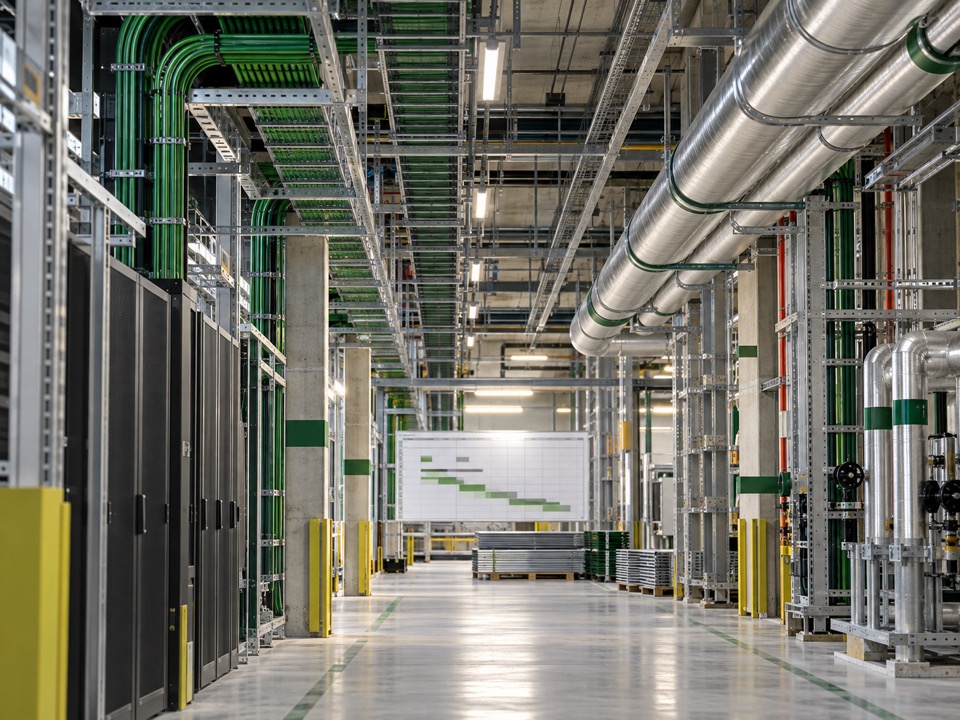 A data centre construction project in progress